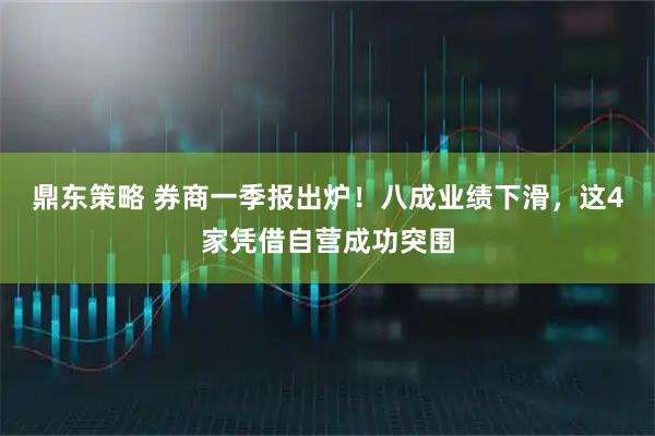 鼎东策略 券商一季报出炉！八成业绩下滑，这4家凭借自营成功突围